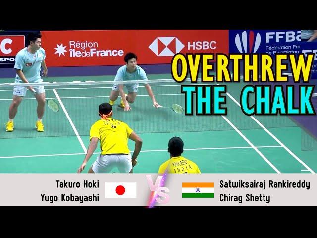 OVERTHREW THE CHALK | Takuro Hoki/Yugo Kobayashi VS Satwiksairaj Rankireddy/Chirag Shetty