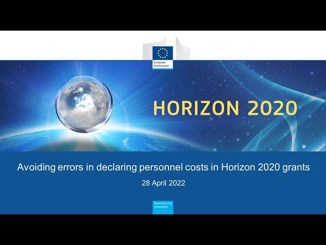 Avoiding errors in declaring personnel costs in Horizon 2020 grants