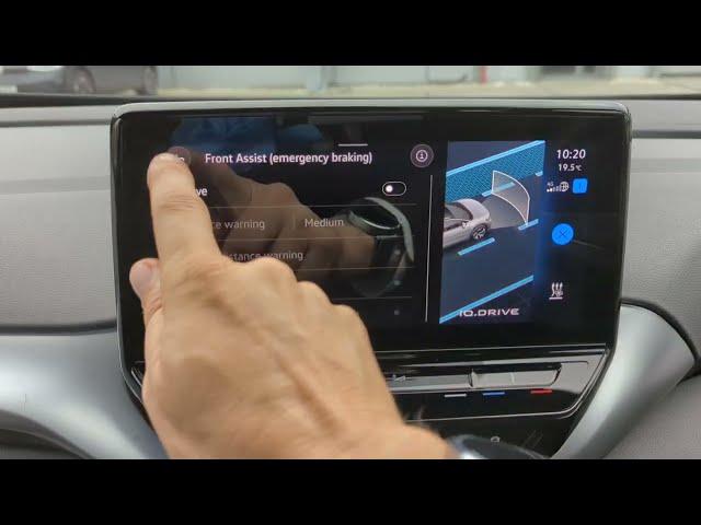 How to turn off front assist on a Volkswagen Id3/4