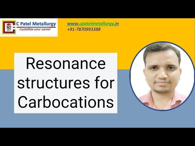 Resonance structures for Carbocations