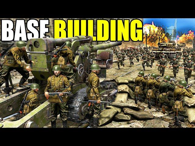 I built a WW2 CITY DEFENSE in New BASE BUILDING Simulator! - Gates of Hell: Airborne DLC