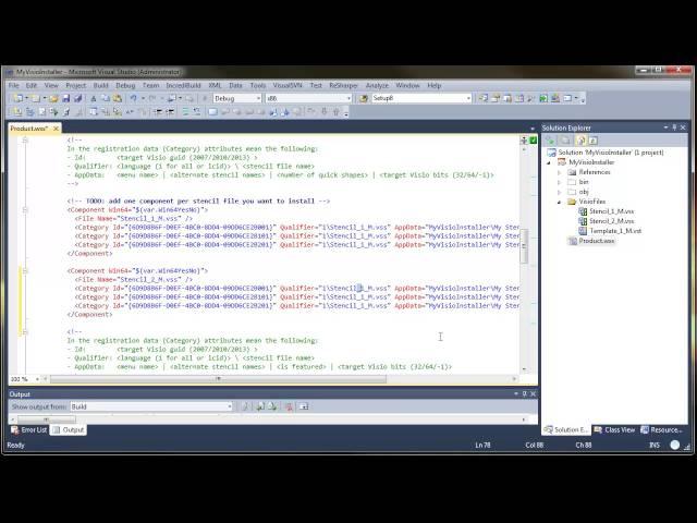 Adding new stencil to Visio Wix Setup Project
