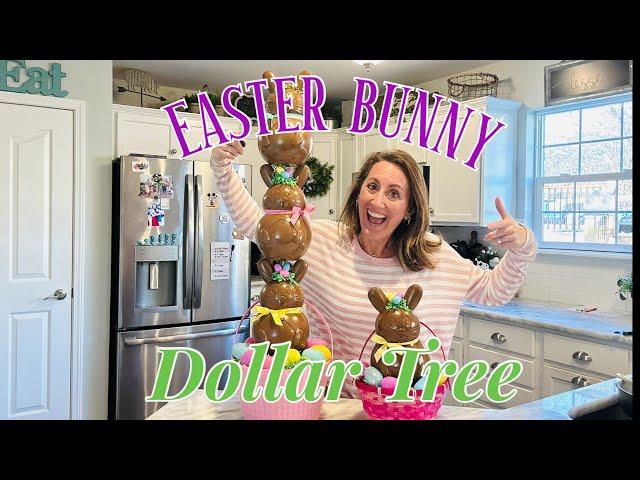 CHOCOLATE BUNNIES DIY | Dollar Tree Easter Craft | The Cutest Easter Decor On A Budget!