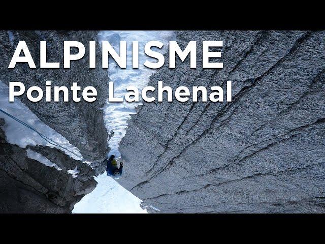 Pointe Lachenal Voie Cecchinel Jager Chamonix Mont-Blanc alpinisme montagne goulotte de glace