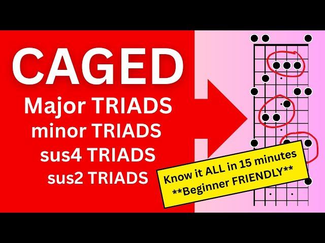 THIS IS INSANE!!! Find all Major / minor / sus4 / sus2 TRIADS across the fretboard + CAGED