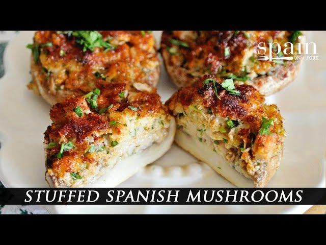 STUFFED SPANISH MUSHROOMS: With Tuna & Manchego Cheese