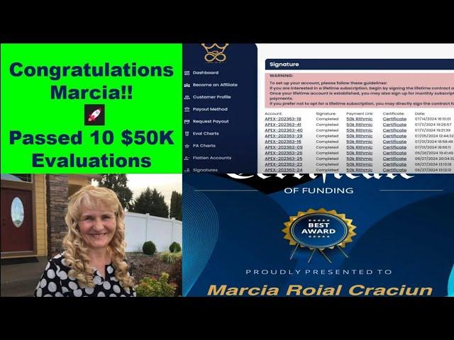 Right Line Trading Reviews: Marcia Passed 10 Evals