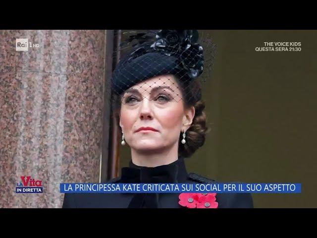 La principessa Kate criticata sui social per il suo aspetto - La Vita in diretta 15/11/2024