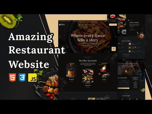 How to Make a Restaurant Website Using HTML CSS JavaScript