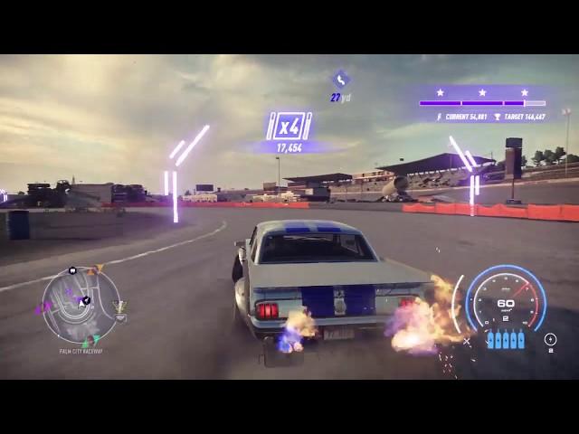 Need for Speed Heat 1969 Mustang Drifting Gameplay