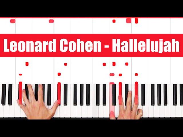 Hallelujah Piano: How to play Leonard Cohen Hallelujah Piano Tutorial!