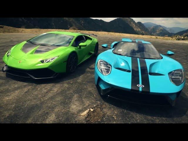 The Ford GT Meets A Supercharged Lamborghini Huracan