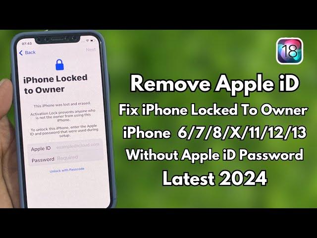 Remove Apple ID ! How To Unlock iPhone Locked To Owner Without Apple ID ! Bypass iPhone 2024