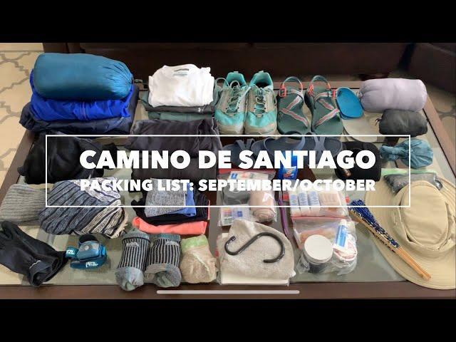 Camino Packing List: September / October (Camino Frances)