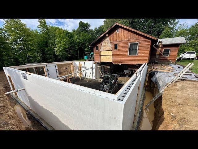 Building an ICF Foundation Under an Existing House - House Build#3