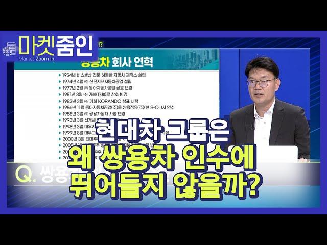 [마켓줌인] 현대차그룹은 왜 쌍용차 인수에 뛰어들지 않을까? / 머니투데이방송 (증시, 증권)