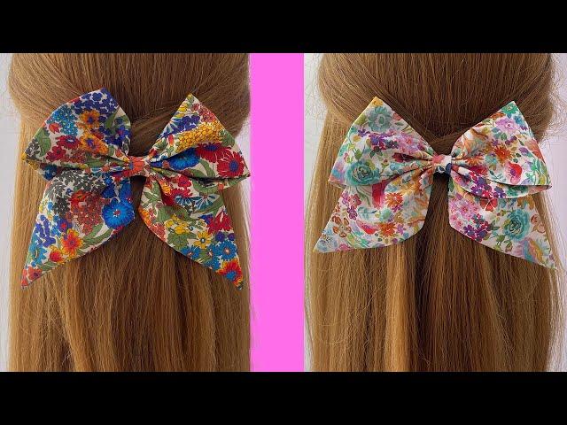  Fabric Hair Bow Tutorial | Tutorial de laço de cabelo em tecido | फैब्रिक हेयर बो ट्यूटोरियल