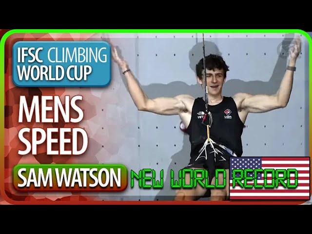 Speed Climbing World Record | Sam Watson | USA #sports #olympics  #climbing #olympics 2024