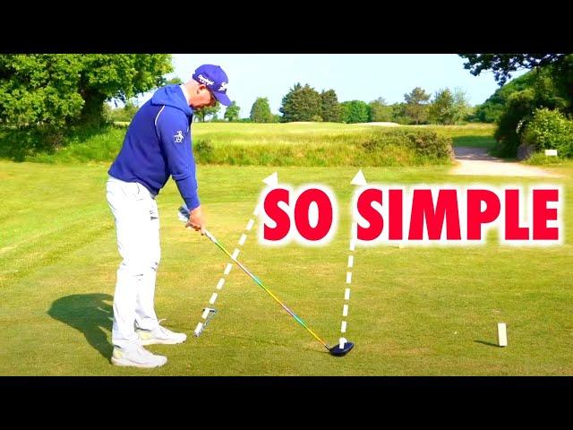 The easiest driver swing for straight tee shots (simple golf tips)