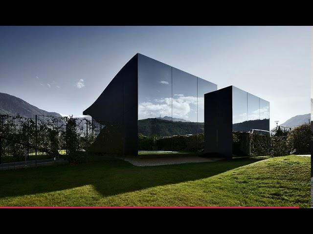 Twin Mirror Houses Reflecting the South Tyrolean Dolomites in Italy