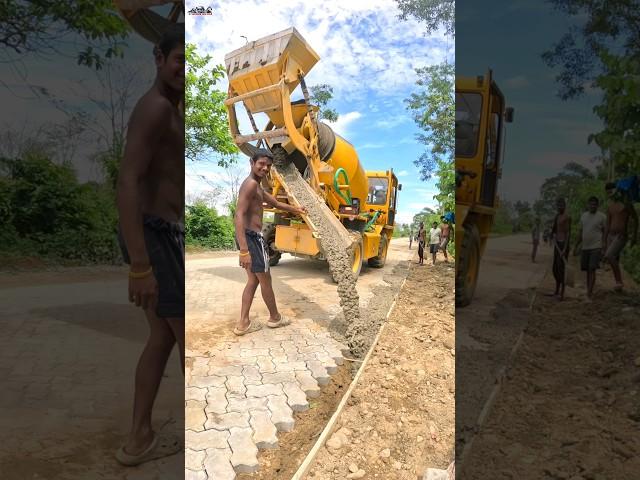 Heavy Mixer machine working  #mixer #jcb #tractor