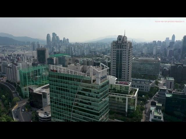 서울 강남구 인근의 도심 빌딩들 / 대한민국 고화질 드론 촬영 |시네마틱아카이브