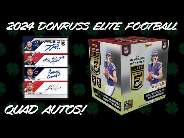 2024 Donruss Elite Football Hobby Box - Quad Autos!