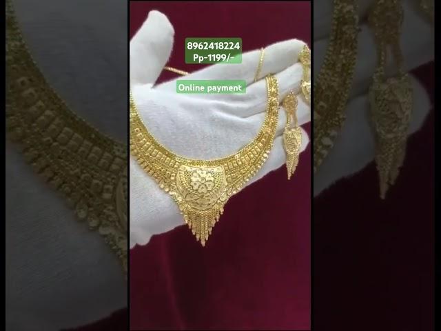 1199/- | 1 gram gold Premium Necklace | Online payment | artificial gold #necklace#chokar#necklace