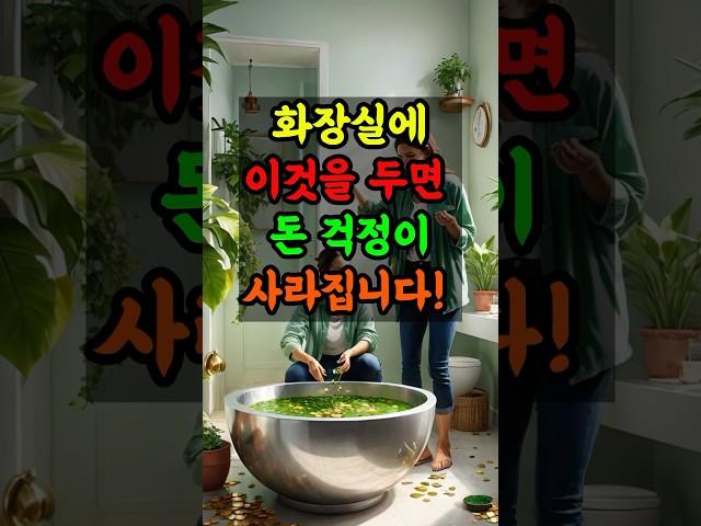 화장실에 이것을 두면 돈 걱정이 사라집니다