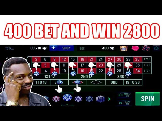 400 BET AND WIN 2800 | Best Roulette Strategy | Roulette Tips | Roulette Strategy to Win