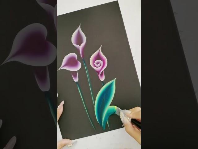 Acrylic Easy flower painting tutorial for beginners shorts|colour painting ideas#shorts#viral