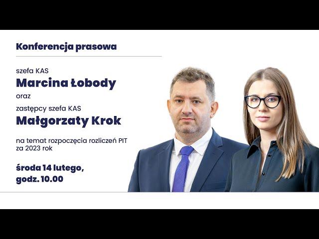 Konferencja prasowa szefa KAS Marcina Łobody (14 lutego 2024 r.)