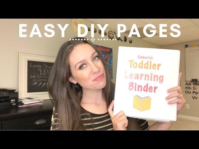 Toddler Learning Binder | Easy DIY Activity Pages