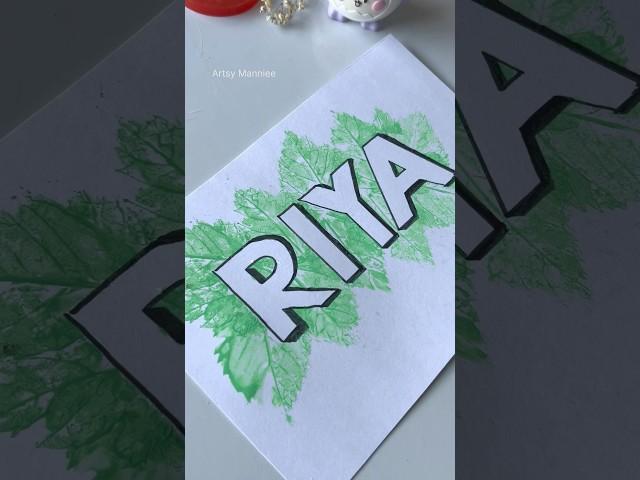Name Lettering #calligraphy #shorts #leafart