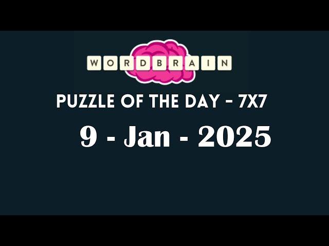 Wordbrain Daily Challenge January 9 2025 | Wordbrain Puzzle of the day Answers