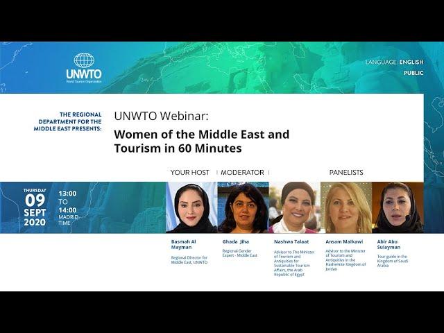 UNWTO Webinar: Women of the Middle East and Tourism in 60 Minutes