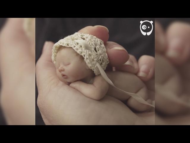 Artist sculpts tiny babies