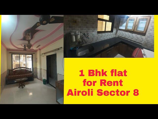 1 Bhk full furnished flat For Rent Airoli sector 8 ( 24 House water ) Navi Mumbai 7777078209