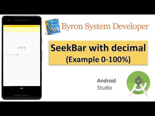 SeekBar with decimal in Android Studio