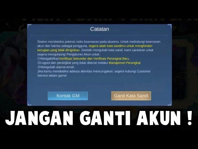 JANGAN GANTI AKUN SEKARANG, UPDATE INI BIKIN KITA GAK BISA GANTI AKUN MOBILE LEGEND !!