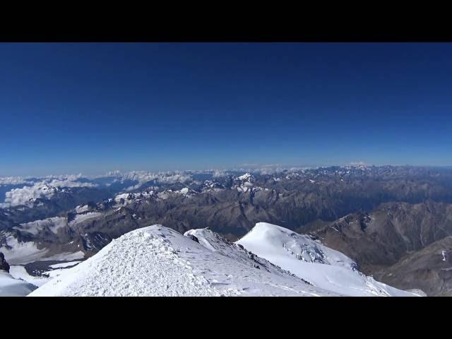 Панорама Кавказа с вершины Эльбруса