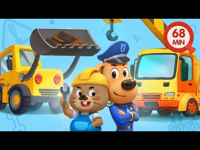 Construction Engineer and Policeman | Safety Tips | Kids Cartoons | Sheriff Labrador