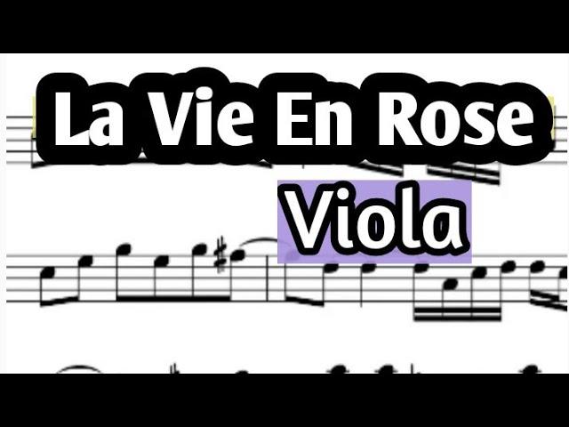 La Vie En Rose Viola Sheet Music Backing Track Play Along Partitura