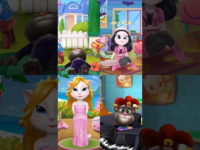 Talking Toms and Angelas #angela #mytalkingangela #mytalkingtom #top #short #shorts #games