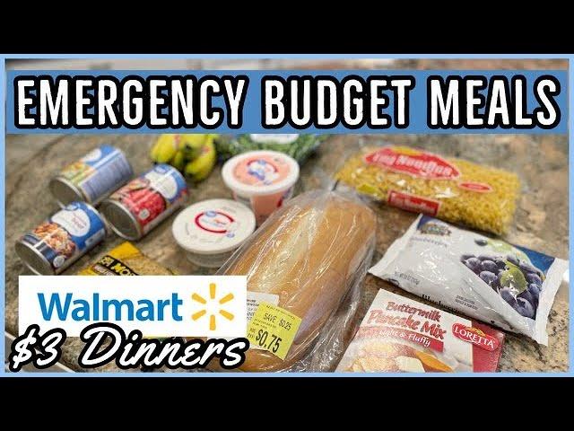  WALMART EXTREME BUDGET MEALS // EMERGENCY BUDGET MEAL IDEAS