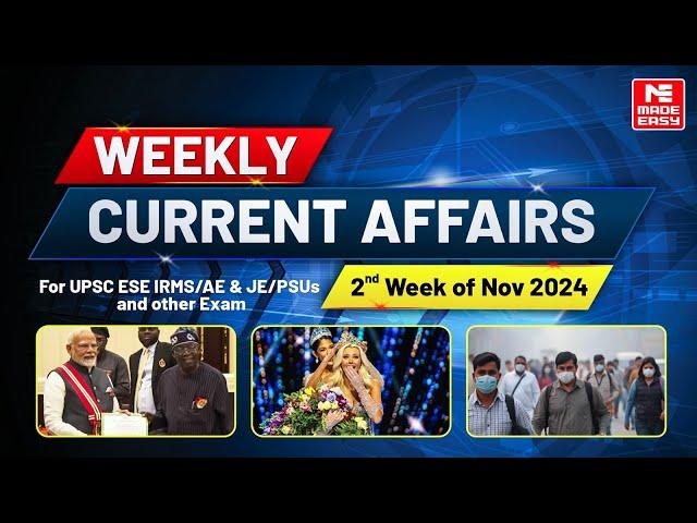 Weekly Current Affairs | Top Events You Must Know for Competitive Exams | MADE EASY