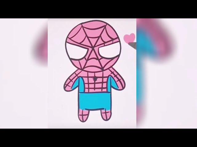 How to Draw a Simple Spider-Man #EasySpiderManDrawing #StepByStepArt #SpiderManSketch #BonnaArtCraft