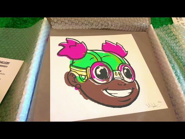 Hebru Brantley - Vertical Gallery - LILAC print and Editions Book Unboxing