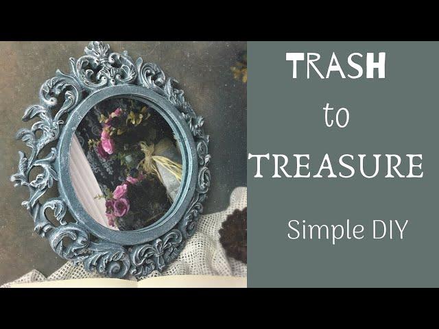 SHABBY CHIC MIRROR UP-CYCLE | TRASH TO TREASURE RESTYLE