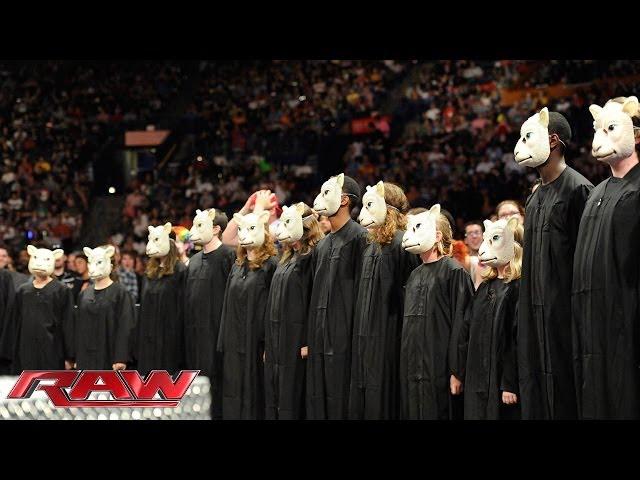 Bray Wyatt and a children's choir serenade John Cena: Raw, April 28, 2014